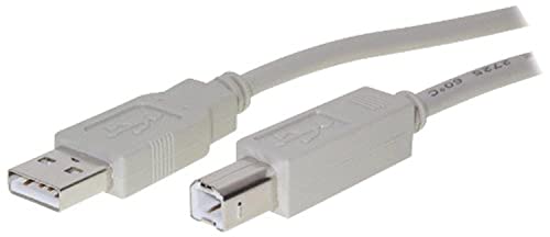 vedimedia USB 2.0 A/B 3.0 m 3 m USB A USB B grau Kabel USB – Kabel USB (3 m, USB A, USB B, männlich/männlich, grau, USB Type-a, USB Type-b) von vedimedia