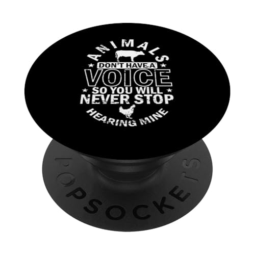 Tiere haben keine Stimme PopSockets Klebender PopGrip Tiere haben keine Stimme PopSockets Klebender PopGrip von vegan animals environment human lifestyle Nature