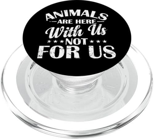 Tiere sind hier bei uns PopSockets PopGrip für MagSafe von vegan animals environment human lifestyle Nature