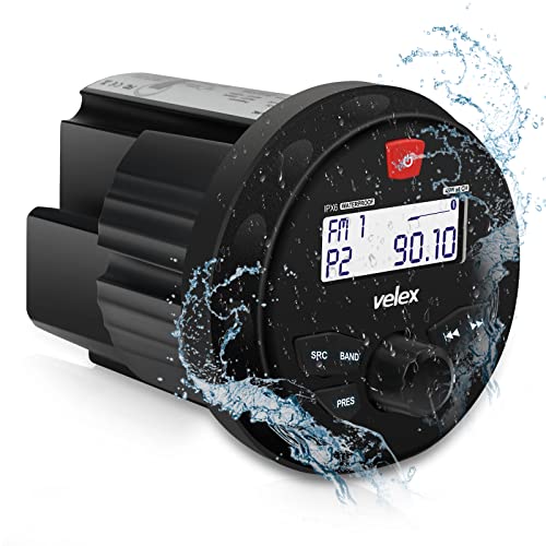 Wasserdicht Bluetooth Marine Stereo-Empfänger mit MP3 Player am DAB+/AM/FM Radio und USB für Streaming Musik auf Booten Golf Carts ATV UTV und Spa Hot Tubs (DAB+) von velex