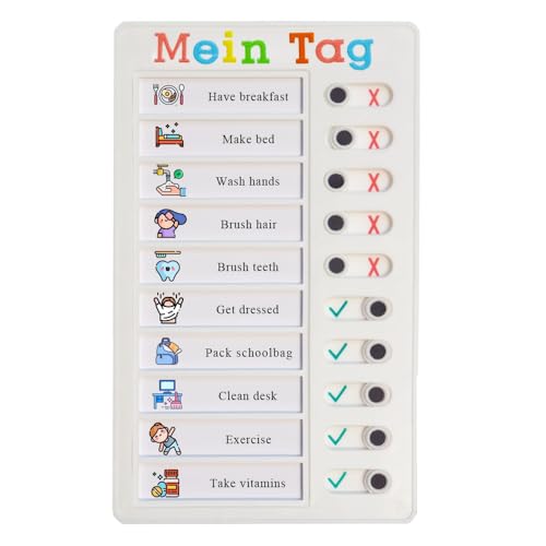 Checklist Board, Stick-On Task List, Aufgabenliste zum Aufkleben, wiederverwendbares Memoboard für Kinder,Aufgabenplaner Kinder, Aufgabenliste für Kinder (Mein Tag) von vellichor