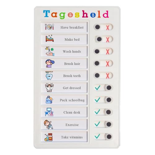 Checklist Board, Stick-On Task List, Aufgabenliste zum Aufkleben, wiederverwendbares Memoboard für Kinder,Aufgabenplaner Kinder, Aufgabenliste für Kinder (Tagesheld) von vellichor