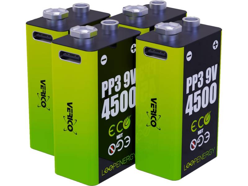 VERICO Li-Ion-Akku Loop Energy 9 V- Block, 4er Pack von verico