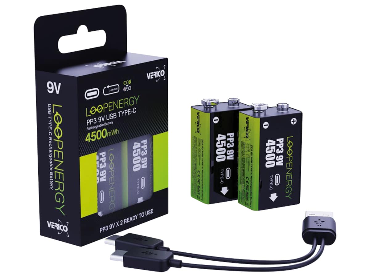 VERICO Li-Ion-Akku LoopEnergy 9 V-Blockakku, 500mAh, 2 Stück VERICO Li-Ion-Akku LoopEnergy 9 V-Blockakku, 500mAh, 2 Stück von verico