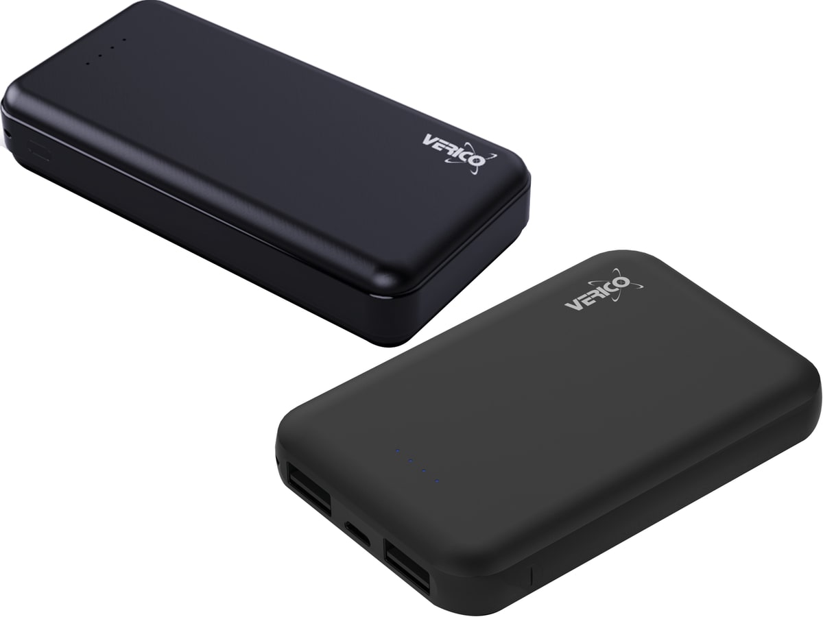 VERICO Powerbank 2 Stück im Vorteilsset, 10.000mAh + 5.000mAH von verico