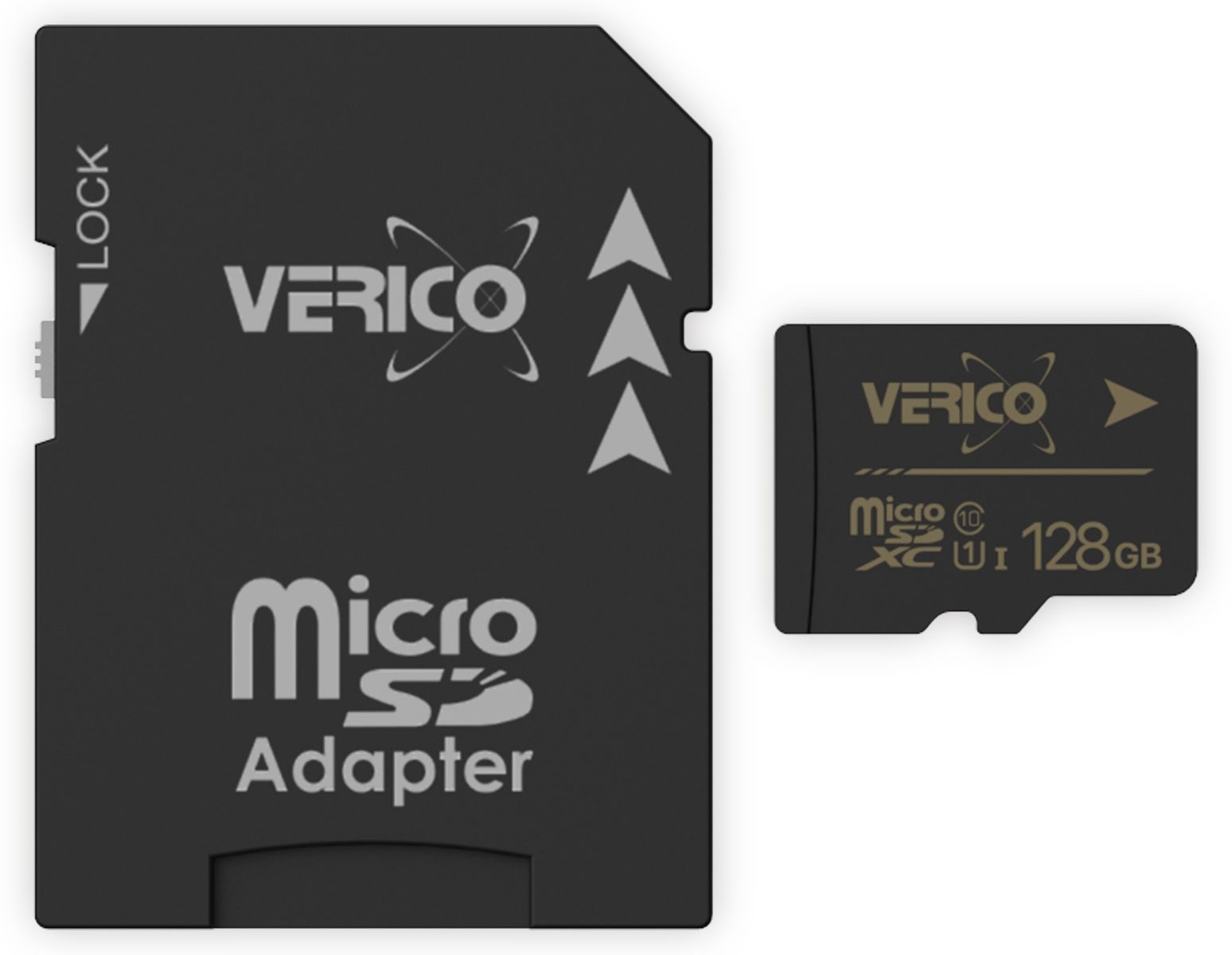 VERICO microSDXC Speicherkarte 128GB, Class 10, UHS-I, mit Adapter von verico