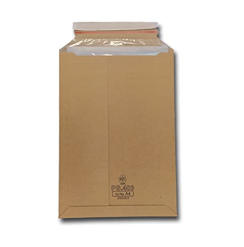 verpacking 1000 Wellpappversandtaschen 250 x 353 mm für A4 Kartonversandtasche Versandtasche Pappe selbstklebend Wellpapp-Versandumschläge von verpacking