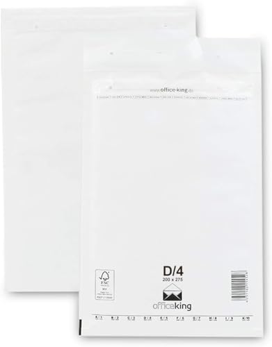verpacking 200 Luftpolstertaschen weiß Gr. D4 (200 x 275 mm) DIN B5 C5+ Luftpolsterversandumschläge Luftpolsterversandtaschen Versandtaschen von verpacking