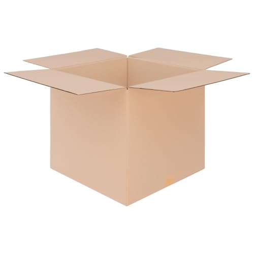 verpacking Faltkartons 500 x 500 x 500 mm Braun (Außenmaß 505 x 505 x 510 mm) KK 116 1-wellig Versandkarton für mittelgroße Waren DHL Paket DPD GLS Hermes Kartons (30 Stück) von verpacking