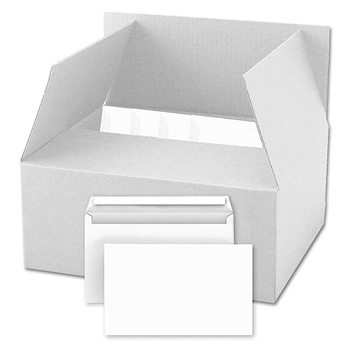 versando 1.000 Briefumschläge C6 ohne Fenster oF 114 x 162 mm selbstklebend weiß von versando