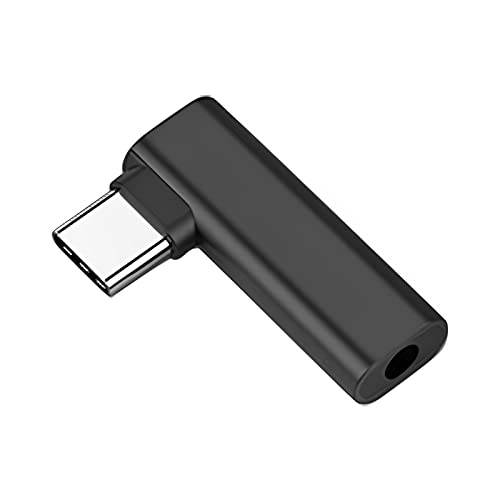 vgggrd USB C zu 3.5mm Klinke Adapter, 90 Grad USB Typ C auf AUX 3,5 mm, Kompatibel mit Huawei P50 Mate20 Pro, Pixel 4XL, Galaxy S22 S21 S20 Ultra Note 20 S10, Mi, OnePlus usw von vgggrd