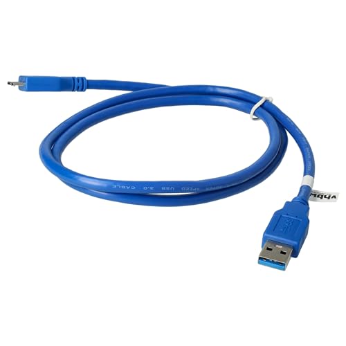 vhbw 1.0m Micro-USB 3.0 Daten Lade Adapter Kabel blau kompatibel mit Samsung Galaxy Note Pro 12.2 SM-P900 32GB LTE etc. Ersatz für Samsung ET-DQ11Y1WEGWW. von vhbw