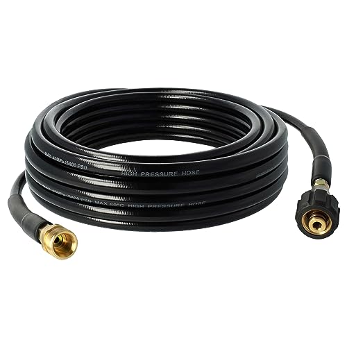 vhbw 10 m Verlängerungsschlauch kompatibel mit King/Top Craft bis 2013 Hochdruckreiniger mit M22 x 1,5 Gewindeanschluss, Schwarz von vhbw