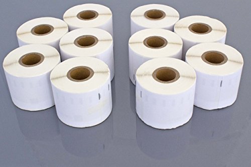 vhbw 10x Etiketten-Rolle 54mm x 101mm (220 Etiketten) kompatibel mit Dymo LabelWriter 330 Turbo, 330, 320 II Etiketten-Drucker von vhbw