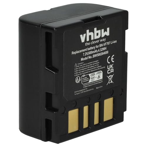 vhbw 1x Akku Ersatz für JVC BN-VF707U, BN-VF714U, BN-VF714, BN-VF733, BN-VF707 für Videokamera Camcorder (600 mAh, 7,2 V, Li-Ion) von vhbw