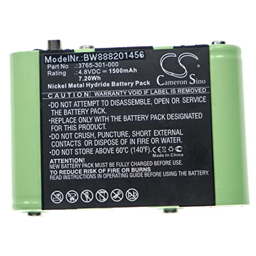 vhbw 1x Akku Ersatz für Peli 3765-301-000 für Taschenlampe Kopflampe (1500 mAh, 4,8 V, NiMH) von vhbw