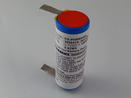 vhbw 1x Akku kompatibel mit Braun 790, 760, 799CC, 5673, 5671, 9565, 5675, 720, 790CC, 760CC Rasierer (1600 mAh, 3,7 V, Li-Ion) von vhbw