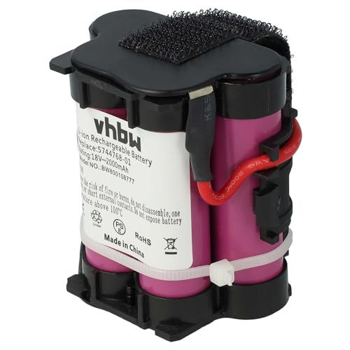 vhbw 1x Akku kompatibel mit Flymo 1200R Grasschere, Strauchschere (2000mAh, 18V, Li-Ion) von vhbw