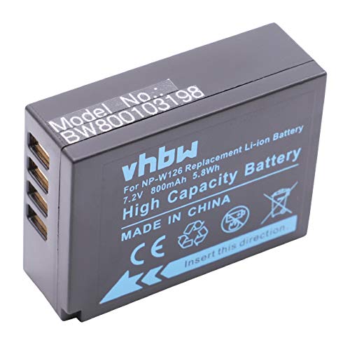 vhbw 1x Akku kompatibel mit Fujifilm FinePix HS50EXR, HS30 EXR, HS33 EXR, HS50, HS55 EXR Kamera (800 mAh, 7,2 V, Li-Ion) von vhbw