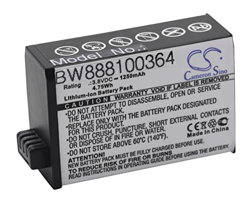 vhbw 1x Akku kompatibel mit Garmin Virb 360 Videokamera Camcorder (1250 mAh, 3,8 V, Li-Ion) von vhbw