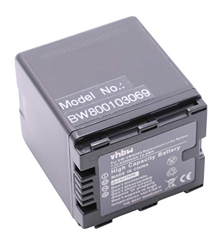 vhbw 1x Akku kompatibel mit Panasonic HC-X800, HC-X900, HC-X900M, HC-X909 Videokamera Camcorder (2200 mAh, 7,2 V, Li-Ion) + Infochip von vhbw