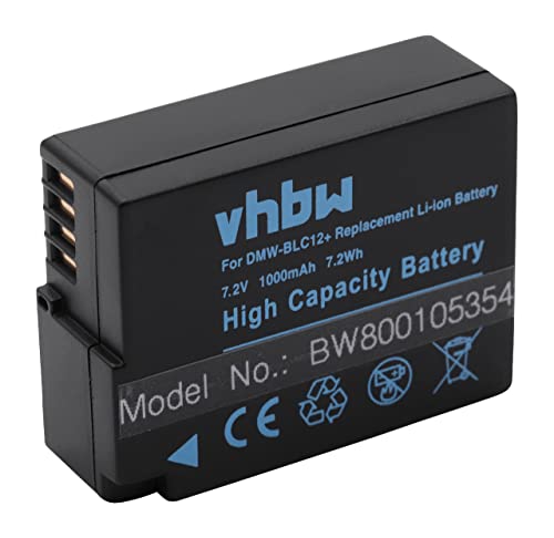 vhbw 1x Akku kompatibel mit Panasonic Lumix DMC-GX8KBODY Kamera Digicam DSLR (1000mAh, 7,2V, Li-Ion) von vhbw