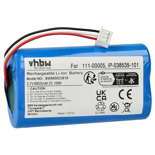vhbw 1x Akku kompatibel mit Sonos Roam Lautsprecher Boxen Speaker (6800 mAh, 3,7 V, Li-Ion) von vhbw