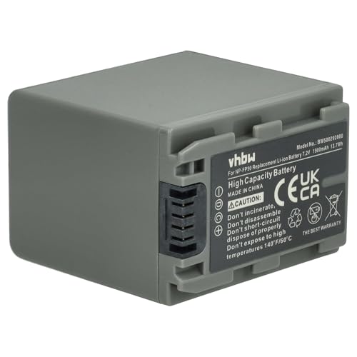 vhbw 1x Akku kompatibel mit Sony DCR-DVD Serie DCR-DVD505, DCR-DVD405E, DCR-DVD405, DCR-DVD505E Videokamera Camcorder (1900 mAh, 7,2 V, Li-Ion) von vhbw