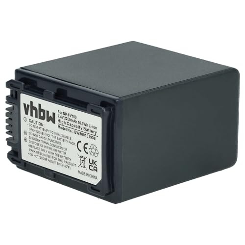 vhbw 1x Akku kompatibel mit Sony DCR-SX65E, DCR-SX65, DCR-SX63E Videokamera Camcorder (2200 mAh, 7,2 V, Li-Ion) + Infochip von vhbw
