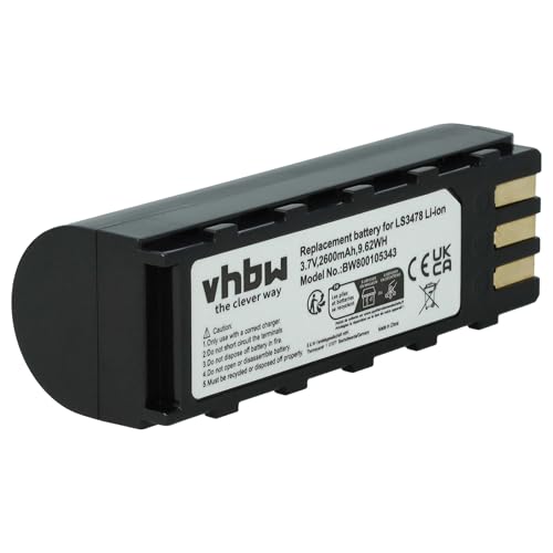 vhbw 1x Akku kompatibel mit Zebra MT2000, MT2070, MT2090 Barcodescanner POS (2600 mAh, 3,7 V, Li-Ion) von vhbw