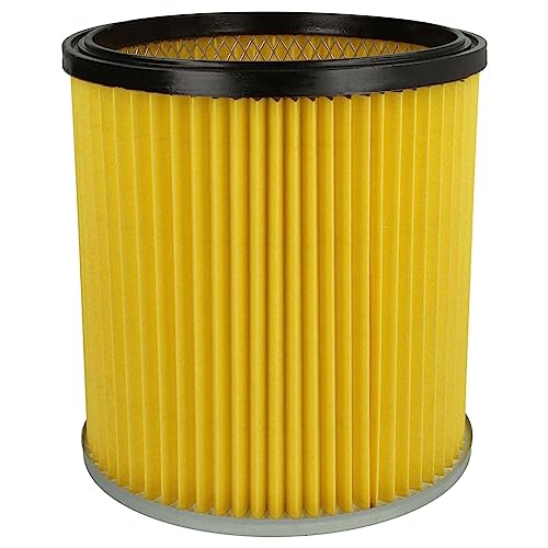 vhbw 1x Faltenfilter kompatibel mit Kärcher NT 301 (1.722-121.0), NT 351 Staubsauger - Filter, Patronenfilter, Papier, gelb von vhbw