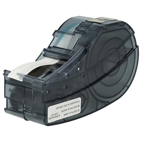 vhbw 1x Schriftband-Kassette kompatibel mit Brady M210, M210-LAB, M211, LABPAL Etiketten-Drucker 6,4m x 6,35mm Schwarz auf Weiß, Polyester vhbw 1x Schriftband-Kassette kompatibel mit Brady M210, M210-LAB, M211, LABPAL Etiketten-Drucker 6,4m x 6,35mm Schwarz auf Weiß, Polyester von vhbw