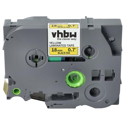 vhbw 1x Schriftband-Kassette kompatibel mit Brother PT 2400 E, 2450, 2400, 2420 PC, 2430 PC, 2450 CC Etiketten-Drucker 8m x 18mm Schwarz auf Gelb vhbw 1x Schriftband-Kassette kompatibel mit Brother PT 2400 E, 2450, 2400, 2420 PC, 2430 PC, 2450 CC Etiketten-Drucker 8m x 18mm Schwarz auf Gelb von vhbw