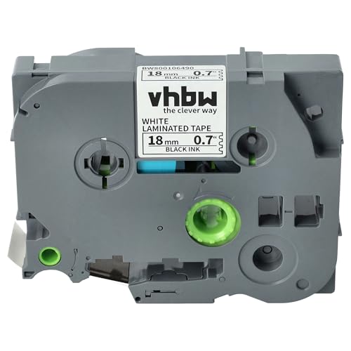vhbw 1x Schriftband-Kassette kompatibel mit Brother PT 2470, 2460, 2450, 2420 PC, 2430 PC, 2450 CC, 2450 DX Etiketten-Drucker 18mm Schwarz auf Weiß vhbw 1x Schriftband-Kassette kompatibel mit Brother PT 2470, 2460, 2450, 2420 PC, 2430 PC, 2450 CC, 2450 DX Etiketten-Drucker 18mm Schwarz auf Weiß von vhbw