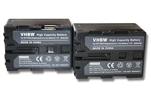 vhbw 2X Akku kompatibel mit Sony DCR-TRV6, DCR-TRV480E, DCR-TRV480, DCR-TRV50, DCR-TRV530 Videokamera Camcorder (2000 mAh, 7,2 V, Li-Ion) von vhbw