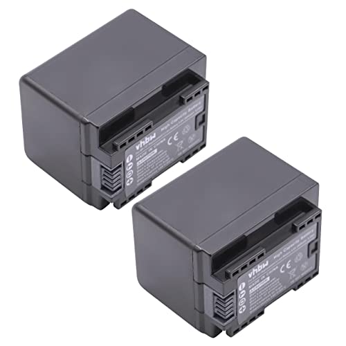 vhbw 2X Akku kompatibel mit Canon Legria HF R46, HF R47, HF R48, HF R506 Videokamera Camcorder (2400 mAh, 3,6 V, Li-Ion) + Infochip von vhbw