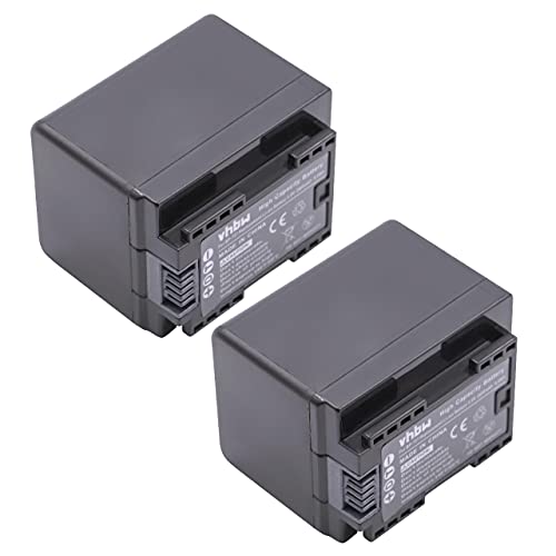 vhbw 2X Akku kompatibel mit Canon Legria HF R86, HF R806, HF R78, HF R88 Videokamera Camcorder (2400 mAh, 3,6 V, Li-Ion) + Infochip von vhbw