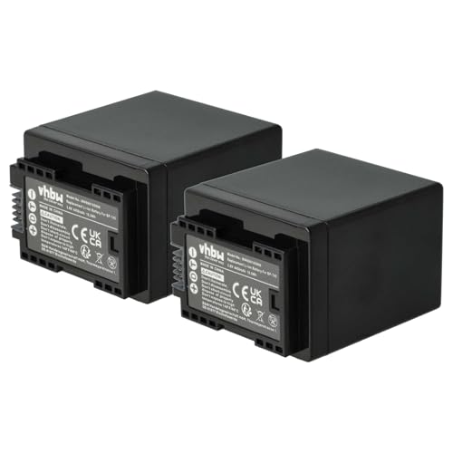 vhbw 2X Akku kompatibel mit Canon Legria HF R86, HF R806, HF R88 Videokamera Camcorder (4450 mAh, 3,6 V, Li-Ion) + Infochip von vhbw