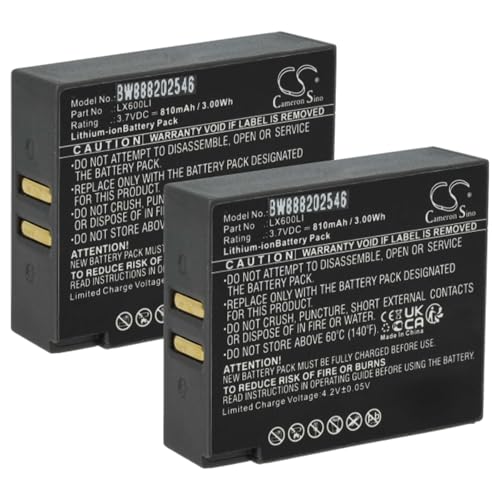 vhbw 2X Akku kompatibel mit Eartec HUB, Hub Systems, HUB5S, Ultralite, HUB HD Mini-Base Wireless Headset Kopfhörer (810 mAh, 3,7 V, Li-Ion) von vhbw