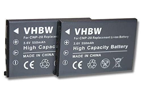 vhbw 2X Akku kompatibel mit Easypix W510 Unterwasserkamera Kamera Digicam DSLR (550mAh, 3,6V, Li-Ion) von vhbw