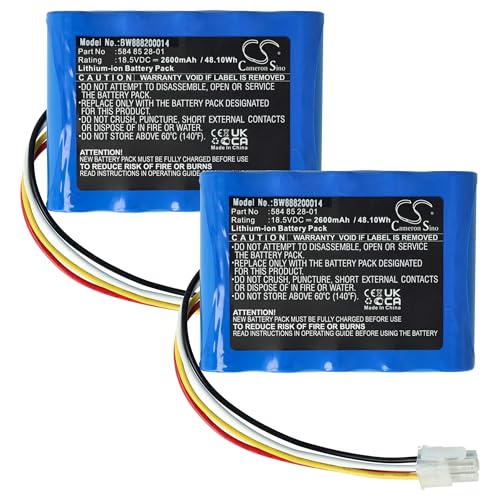 vhbw 2X Akku kompatibel mit Gardena Sileno Minimo 250m2, Sileno Minimo 500m2 Rasenmäher (2600mAh, 18,5V, Li-Ion) von vhbw
