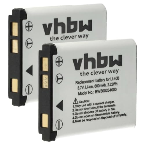 vhbw 2X Akku kompatibel mit Instax 90 Mini Neo Classic Kamera (600 mAh, 3,7 V, Li-Ion) von vhbw
