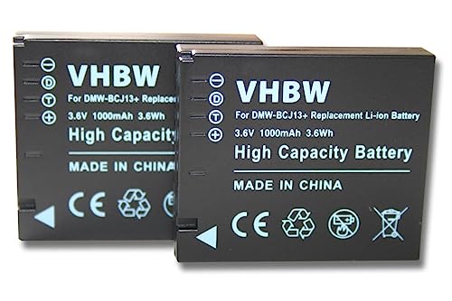 vhbw 2X Akku kompatibel mit Leica D-Lux 5, 6 Kamera (1000 mAh, 3,6 V, Li-Ion), Infochip von vhbw