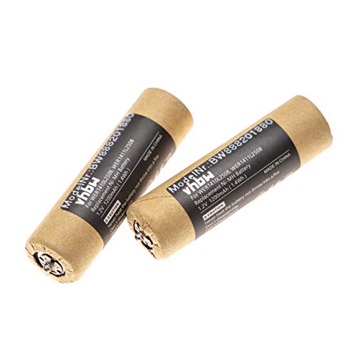 vhbw 2X Akku kompatibel mit Panasonic ER1610, ER1611 Rasierer Haarschneider (1200mAh, 1,2V, NiMH) von vhbw