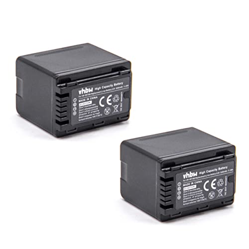 vhbw 2X Akku kompatibel mit Panasonic HC-V770EB, HC-V750EB, HC-V757 Videokamera Camcorder (3200 mAh, 3,6 V, Li-Ion) + Infochip von vhbw