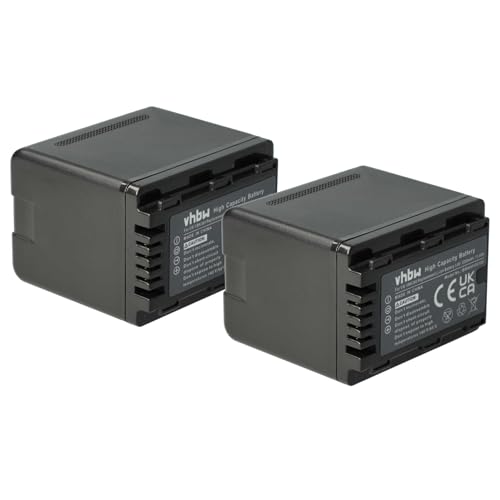 vhbw 2X Akku kompatibel mit Panasonic HDC-SD66, HDC-SD66EG-K, HDC-SD80 Videokamera Camcorder (3200mAh, 3,6V, Li-Ion) mit Infochip von vhbw