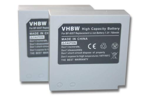 vhbw 2X Akku kompatibel mit Samsung SC-MX10A, SC-MX10P, SC-MX10, SC-MX10R, SMX-F30, SMX-F33 Videokamera Camcorder (700 mAh, 7,2 V, Li-Ion) von vhbw