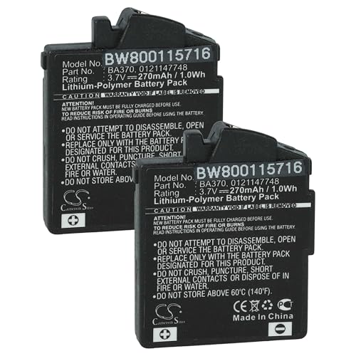 vhbw 2X Akku kompatibel mit Sennheiser PXC 310, PX 360 BT, PX 360, PXC 310 BT Wireless Headset Kopfhörer (270 mAh, 3,7 V, Li-Polymer) von vhbw