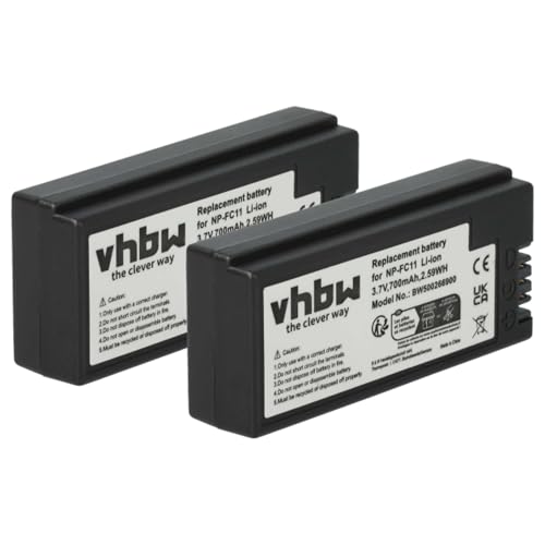 vhbw 2X Akku kompatibel mit Sony Cyber-Shot Pro DSC-V1 Kamera (700 mAh, 3,6 V, Li-Ion) von vhbw