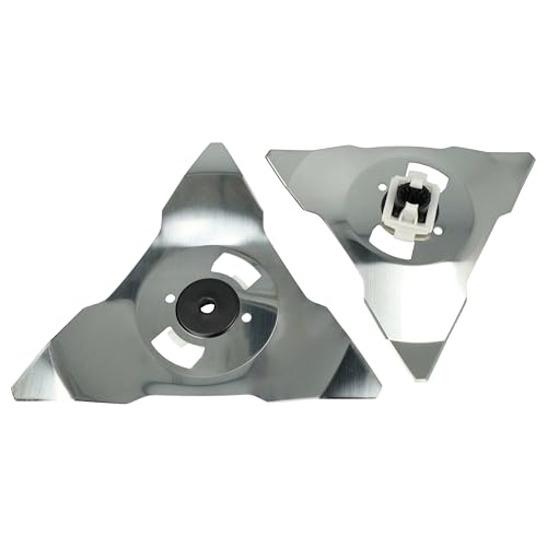vhbw 2X Ersatz-Messer kompatibel mit Cub Cadet XR3 3000 (2018-2020), XR 2 Rasenmäher - Ersatzklinge Silber, Edelstahl von vhbw